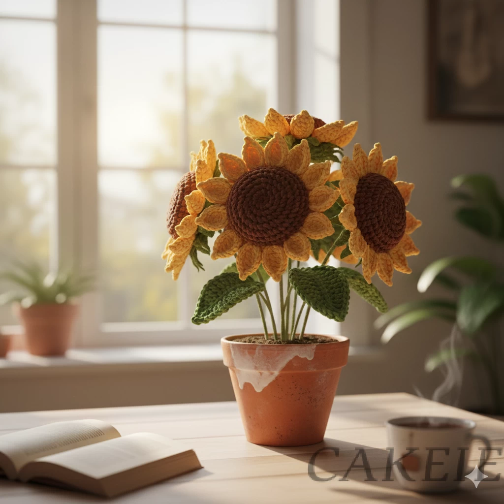 Crochet Sunflower Bouquet